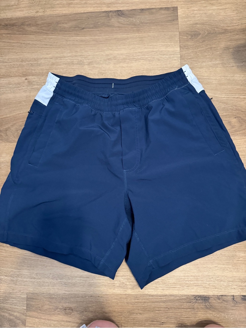 Birddogs Navy Blue Athletic Shorts with White Waist Panels